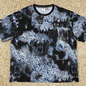 PUMA Men’s Motorsport BMW Color Splash Allover Print T-Shirt, Size XXL (New)